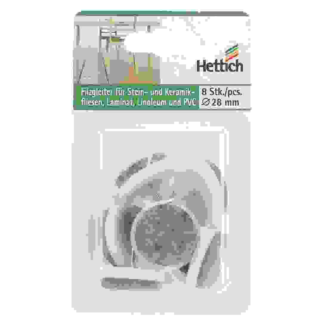 Hettich Knock Pin Felt Glides, Round (2.8 cm, 8 pcs)