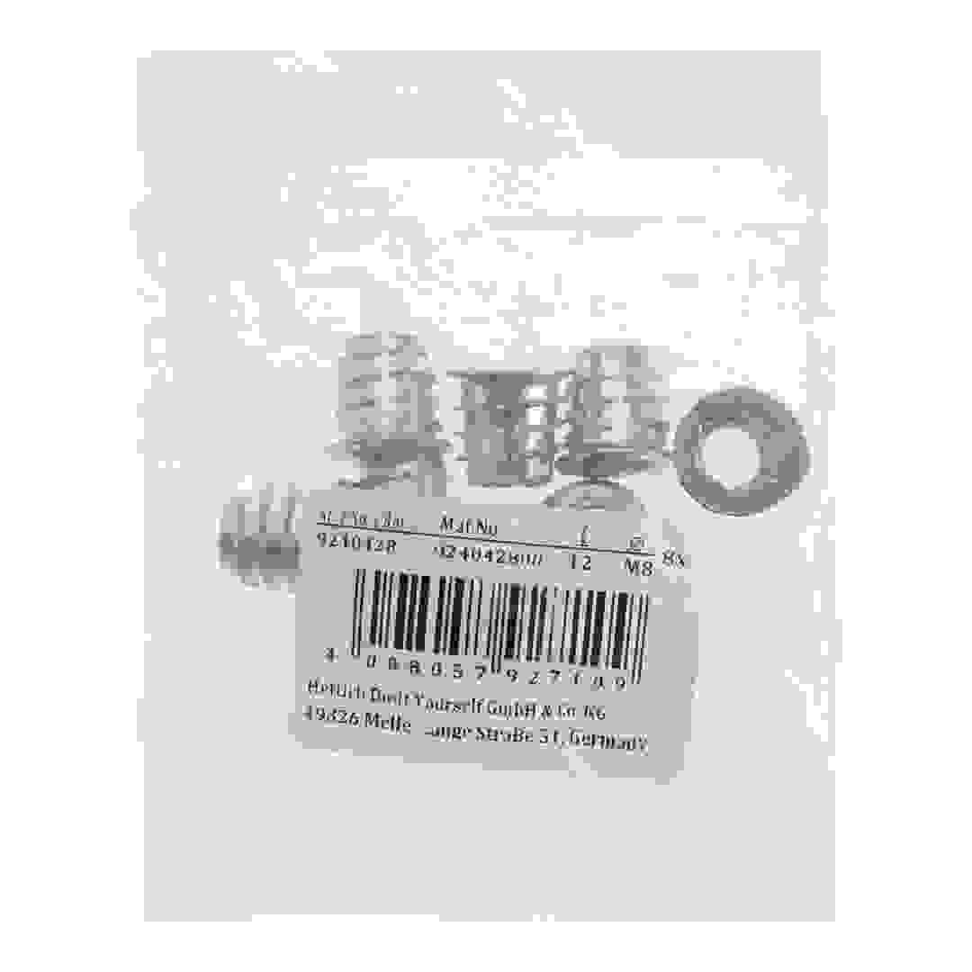 Hettich Screw-In Sleeve with Thread (8 x 12 mm, 8 pcs)