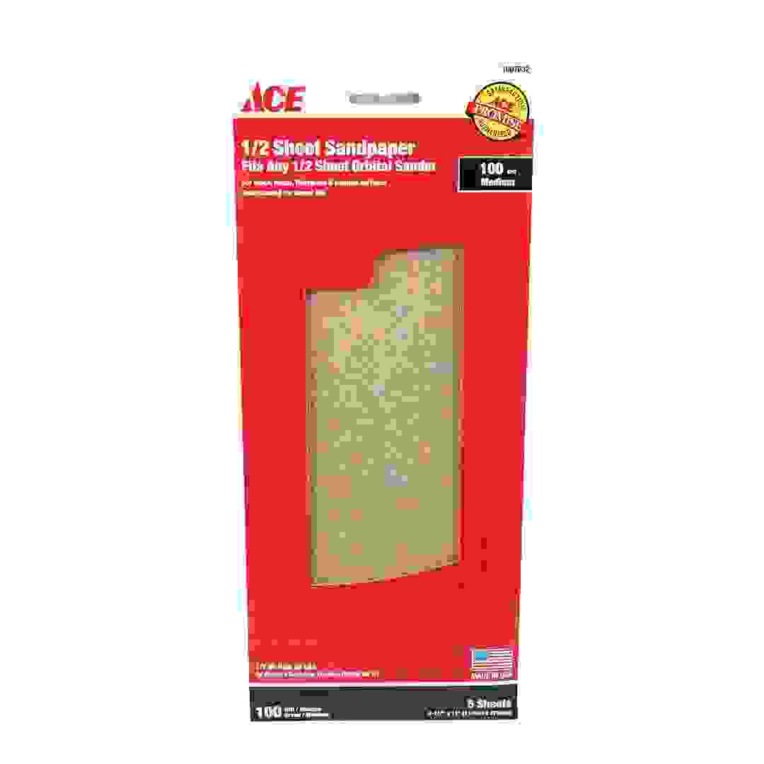 ACE 1/2 Sheet Sandpaper (5 Sheets, 114 x 279 mm)