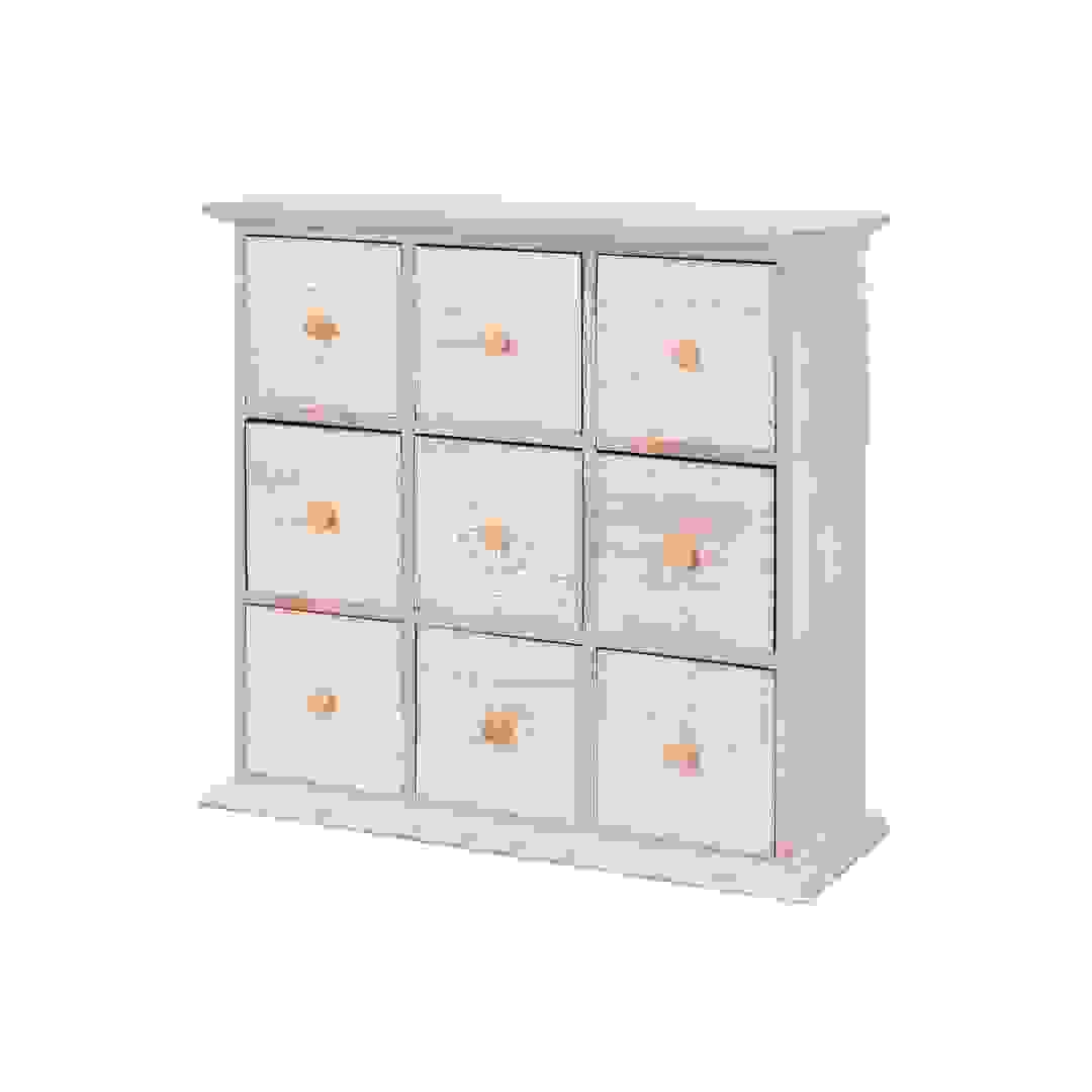 Wooden Storage Cabinet (9 Drawers)