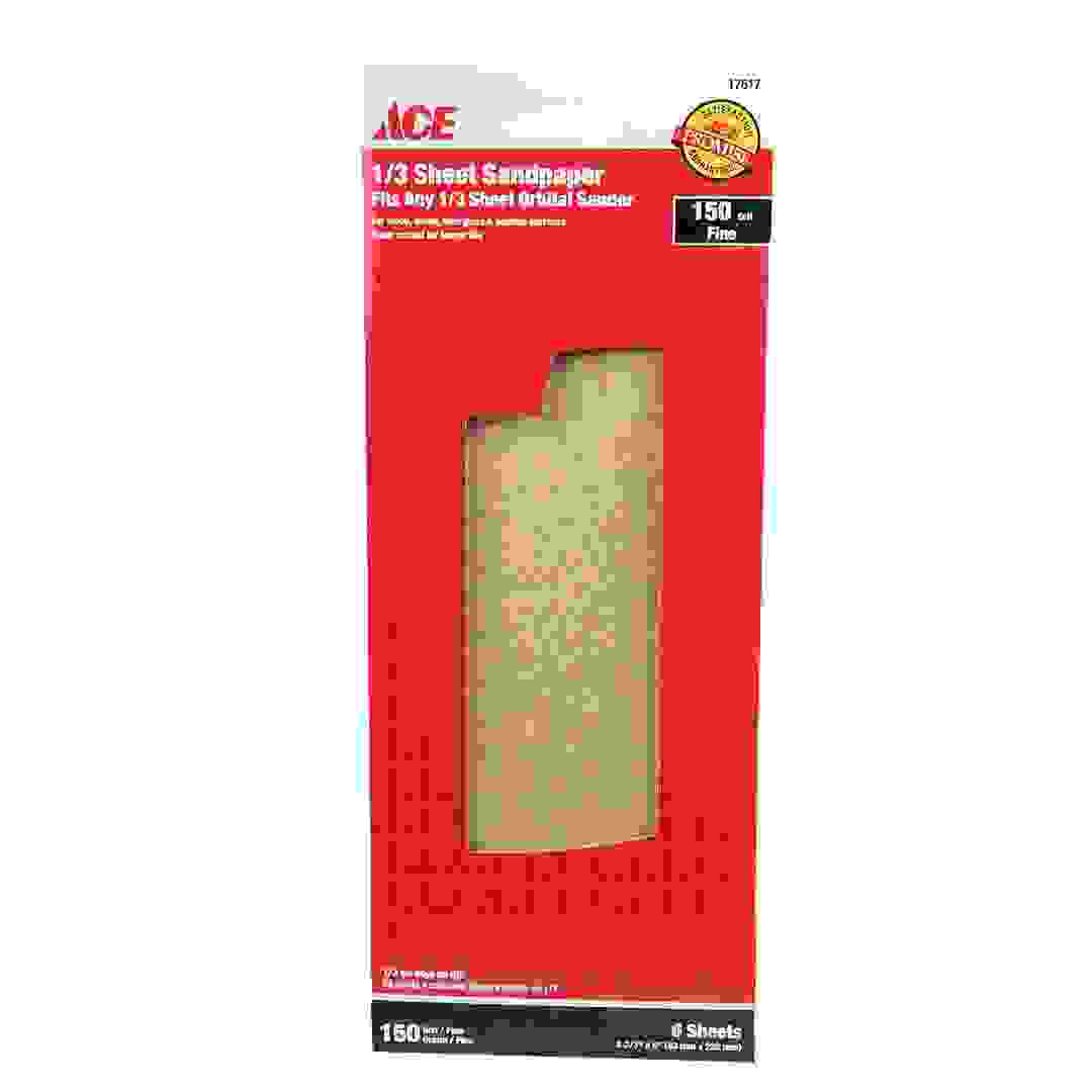 ACE 1/3 Sheet Sandpaper (Pack of 5)