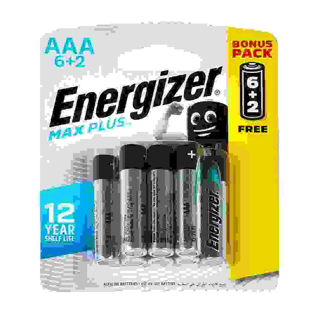 Energizer Max Plus AAA Alkaline Battery (6+2 Free)