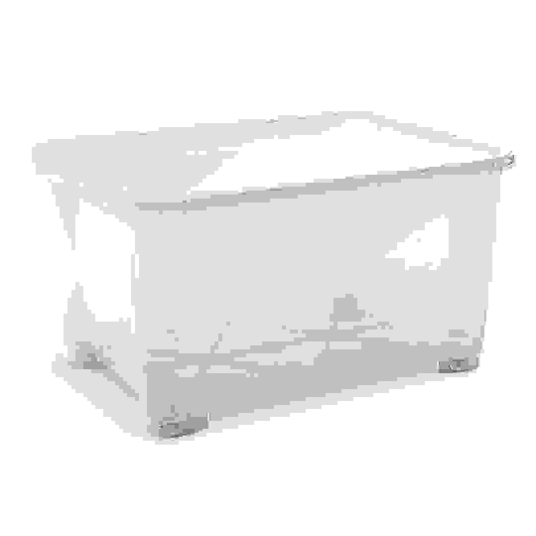 صندوق تخزين بلاستيك مع غطاء كيس (70 لتر، إكس إكس لارج)