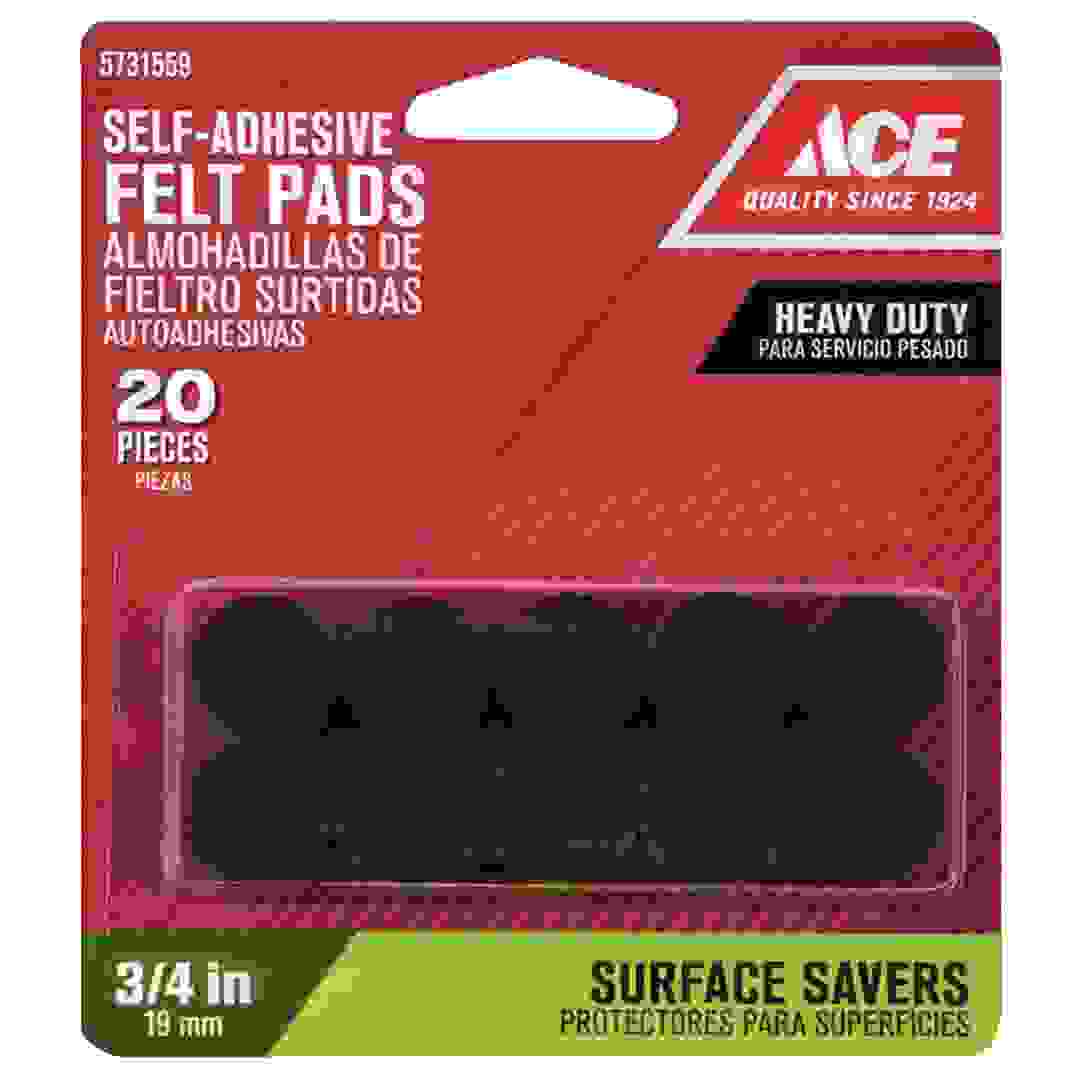 Ace Heavy Duty Self-Adhesive Felt Pads Pack (1.90 cm, 20 Pc.)