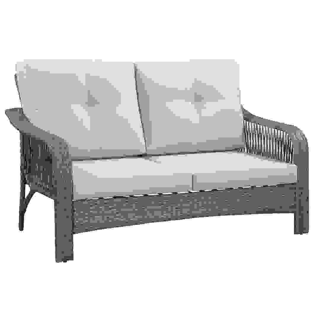 Elizabeth 2-Seater Steel Wicker Sofa W/Cushions (140 x 78 x 79 cm)