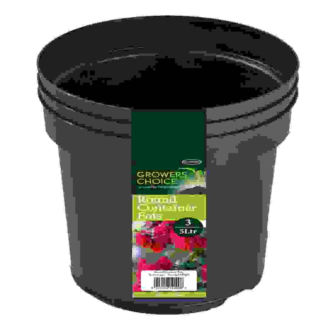 Tildenet Growers Choice Plastic Plant Pots (5 L, 3 Pc.)