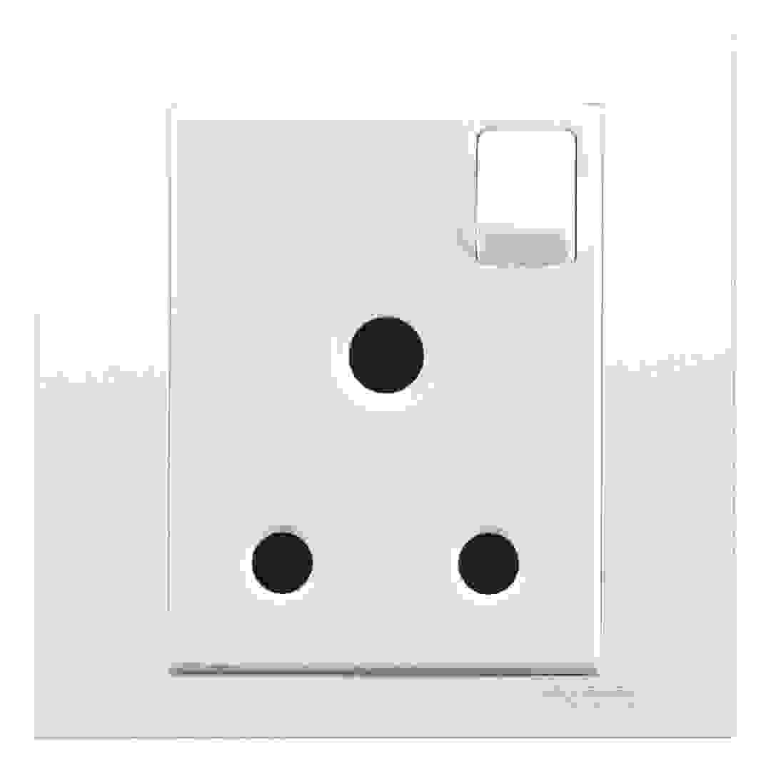 Schneider Electric Vivace 1 Gang Round Pin Switch Socket (8.6 x 8.6 x 3.2 cm, 250 VAC)