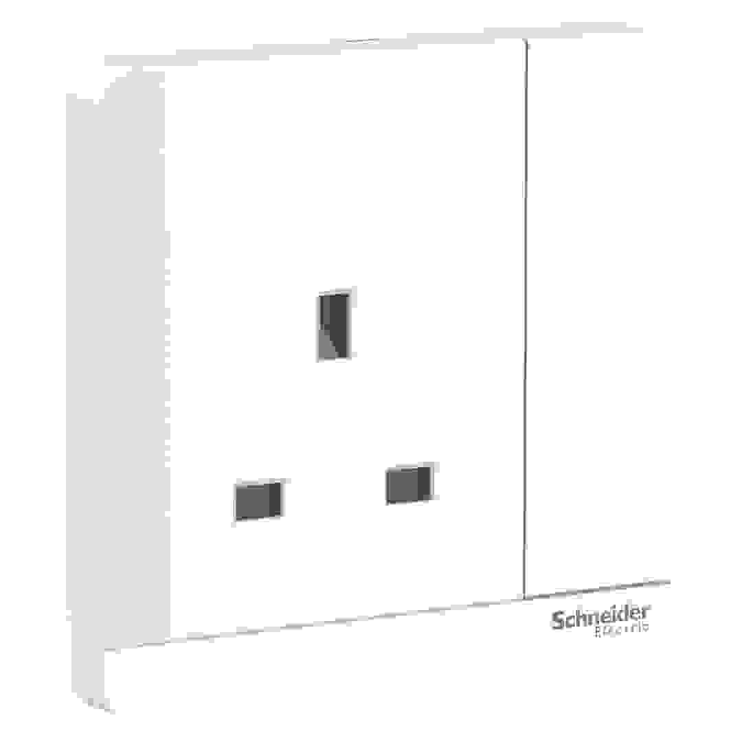 مقبس بمفتاح شنايدر أفاتارون زر واحد مع مؤشر LED (8.6 × 8.6 × 3.17 سم)