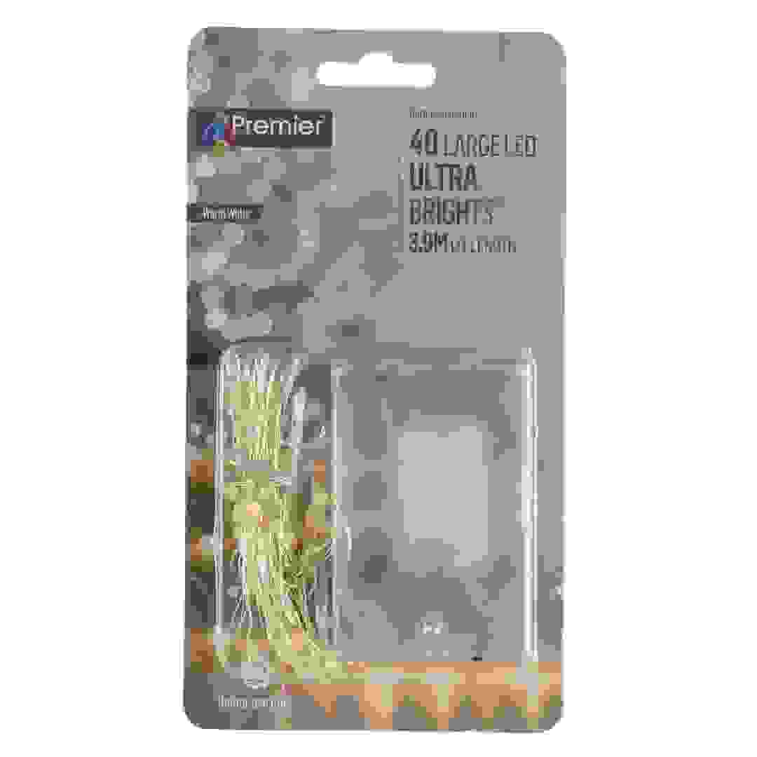 Premier Ultra Brights 40 LED String Light (3.8 m, Warm White)