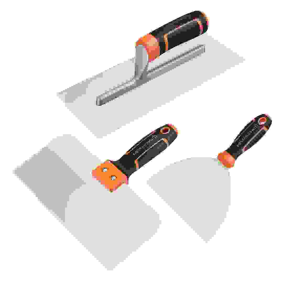 Magnusson Carbon Steel Straight Plastering Trowel Set, 3 Pc.