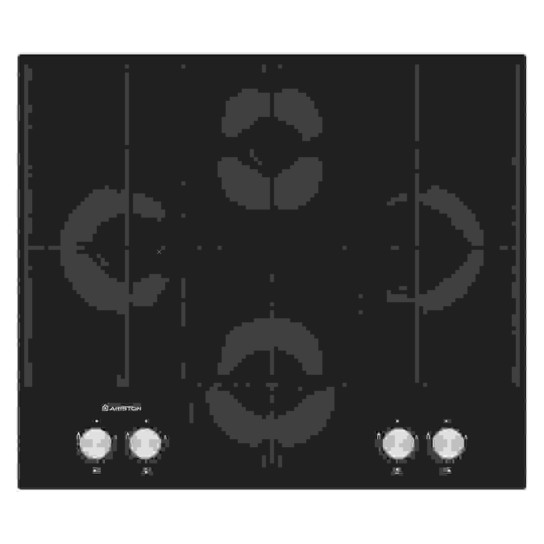 Ariston Built-In 4-Zone Ceramic Gas Hob, AGS61SBK (60 cm)