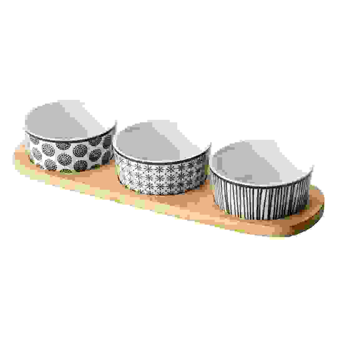 SG Bamboo Earthenware Appetizer Set (10 x 29.8 x 4.5 cm, 4 Pc.)