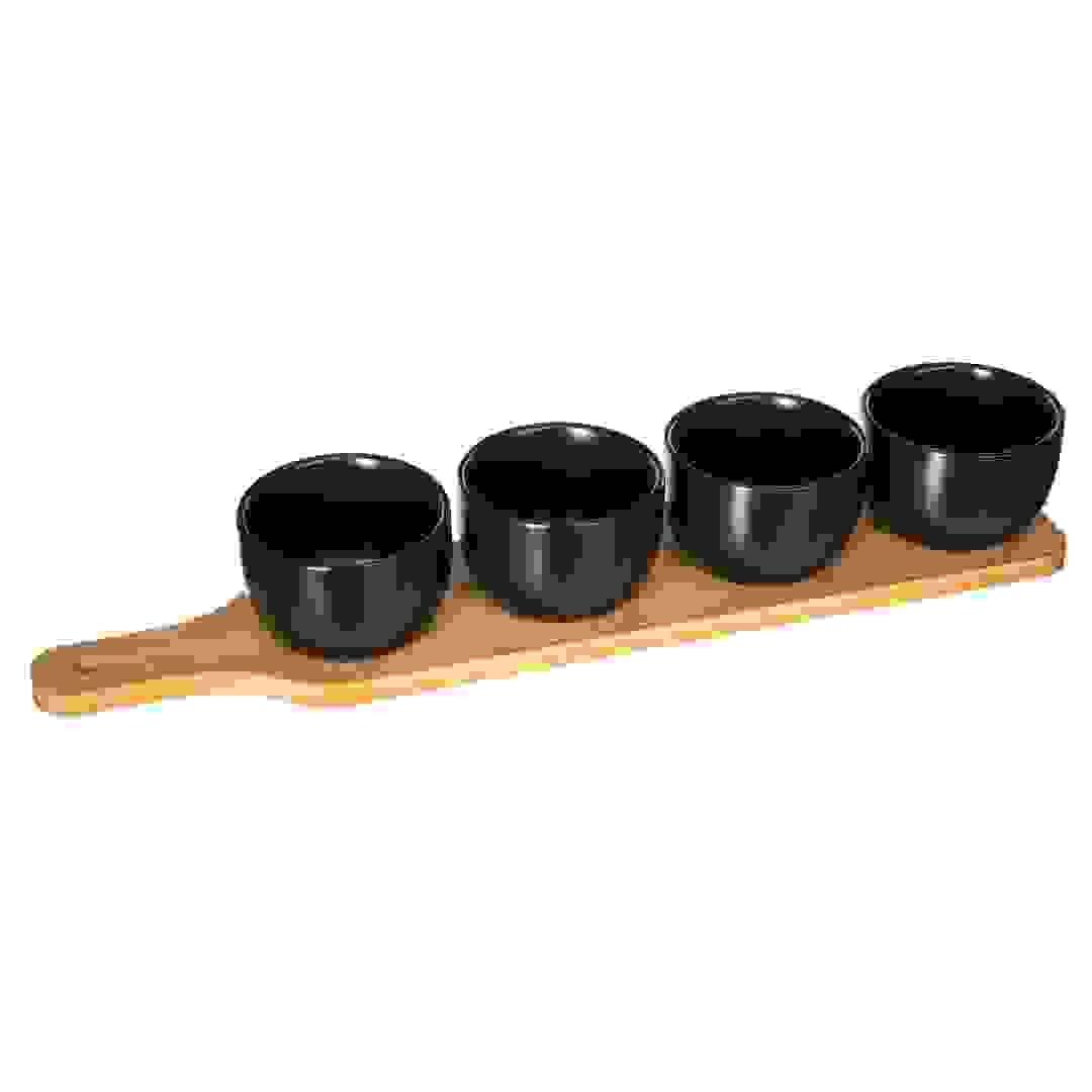 SG Bamboo Earthenware Appetizer Set (41.2 x 8 x 6 cm, 5 Pc.)