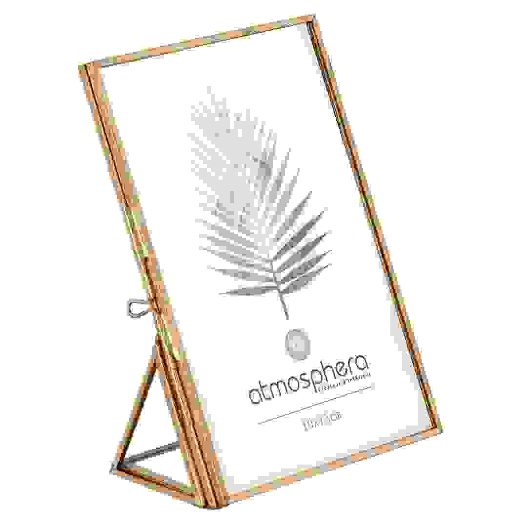 Atmosphera Glass & Metal Photo Frame (11.4 x 5.5 x 14.6 cm)