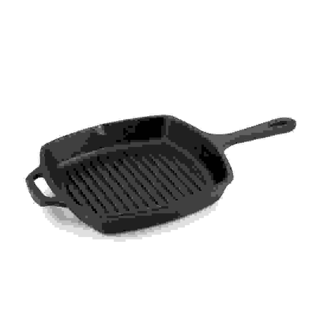 Reya Cast-Iron Grill Pan W/Long Handle (25.4 cm)