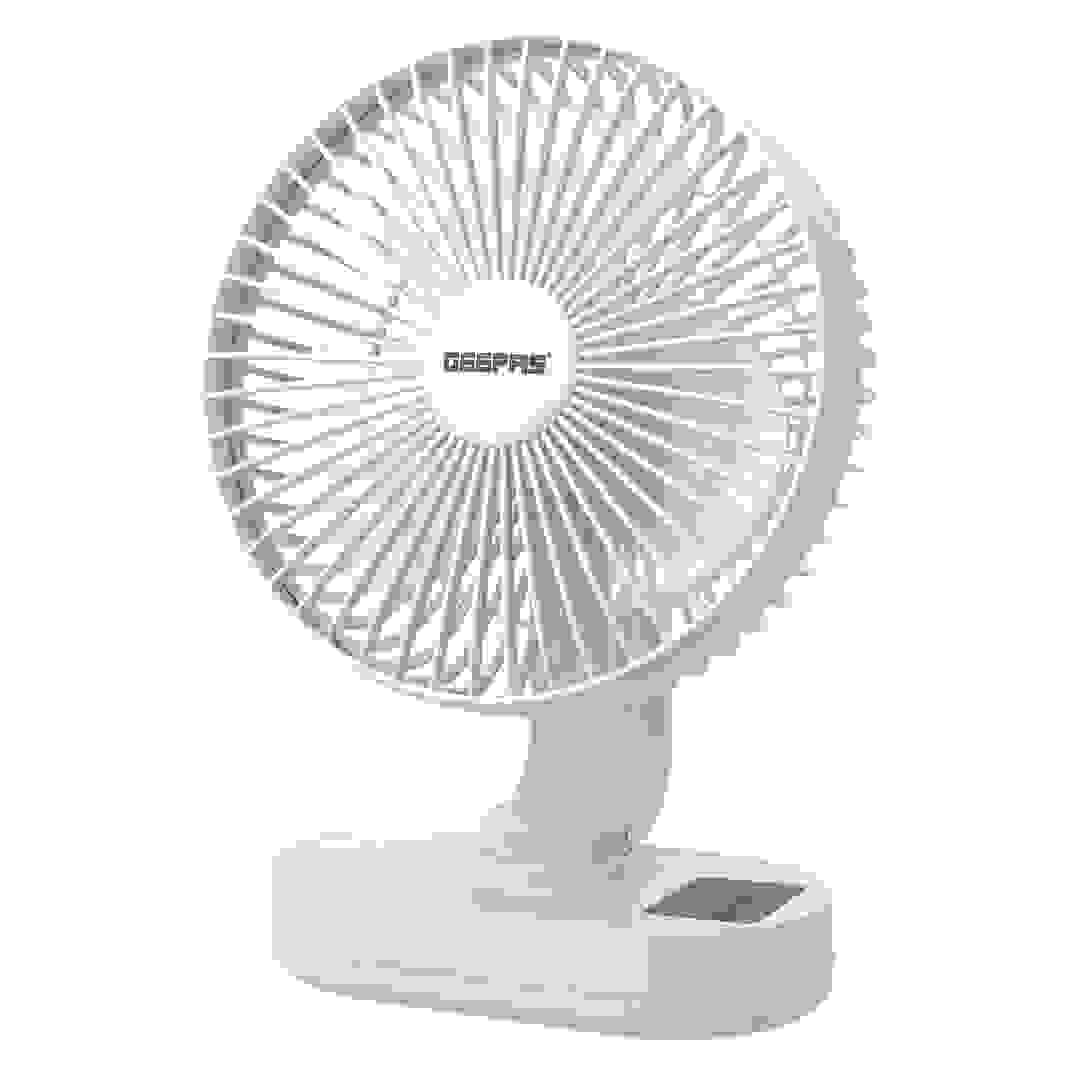 Geepas Portable Rechargeable Table Fan W/LED Light, GF21157 (6 W)