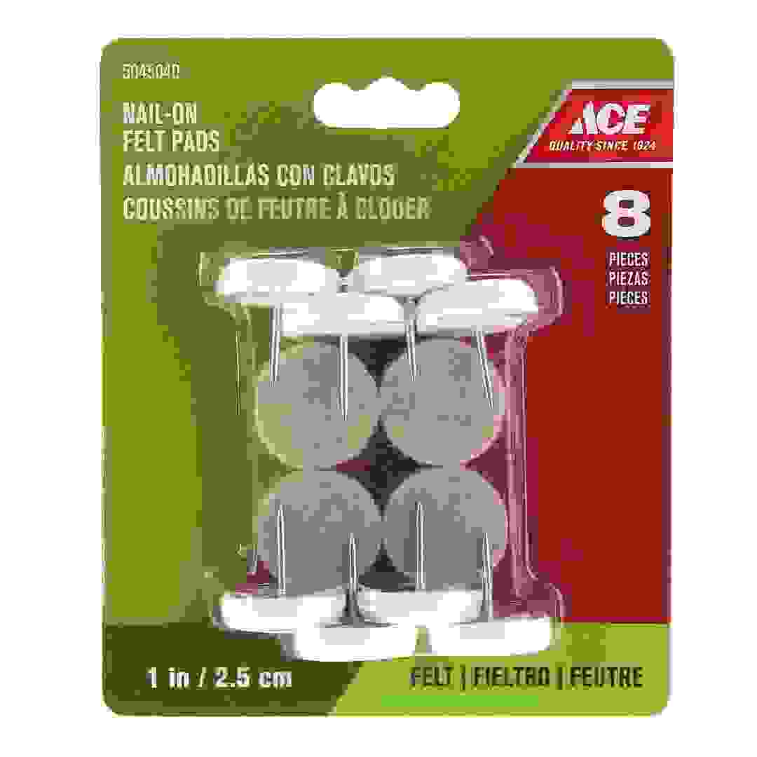 Ace Non-Slip Nail On Glides W/Felt Pads (2.55 cm)