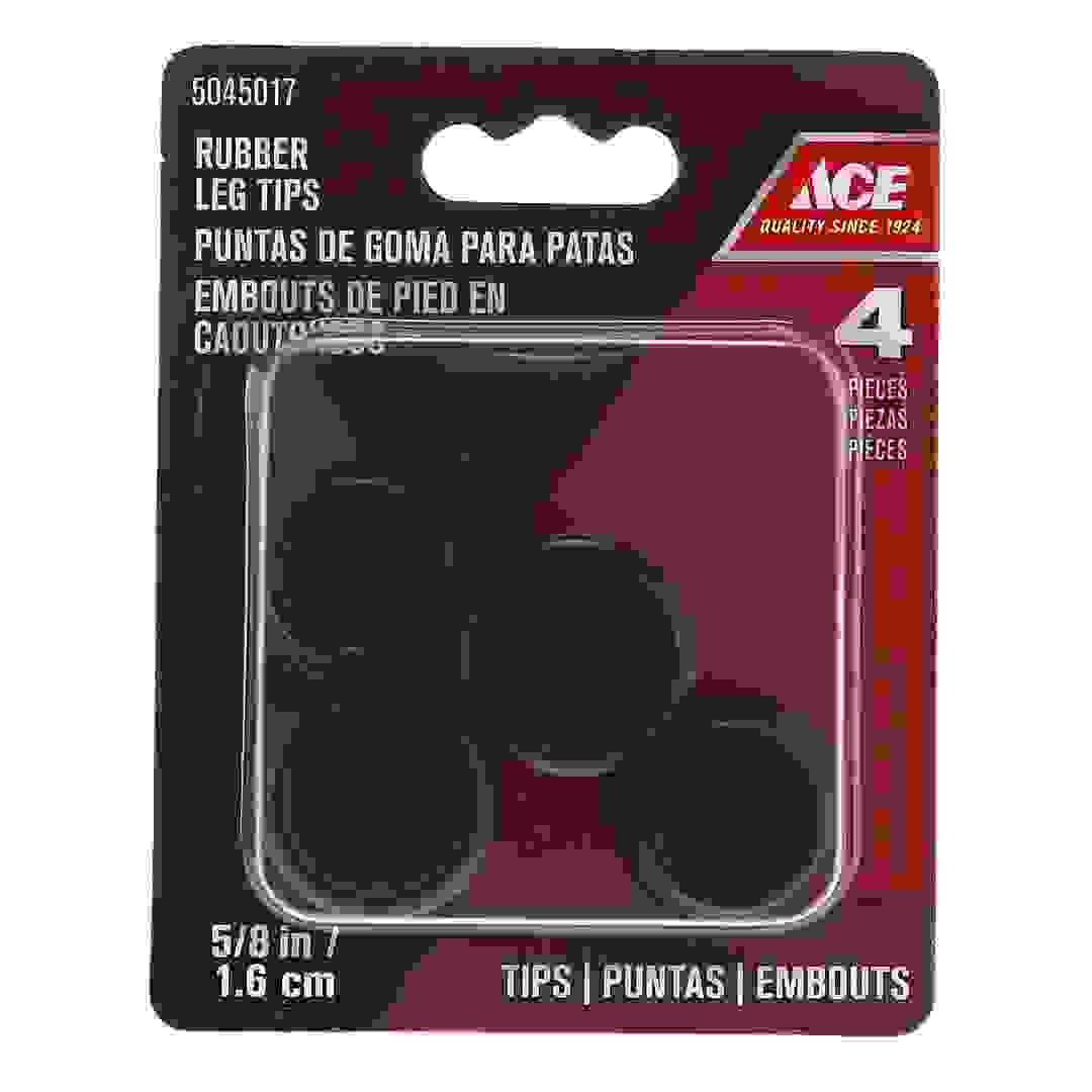 Ace Non-Slip Rubber Leg Tip (Black, 1.58 cm)