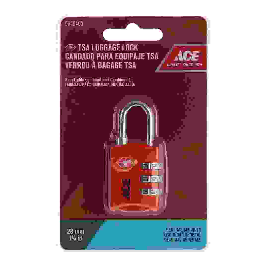 ACE 3-Dial Zinc Alloy TSA Combination Padlock (25 mm)