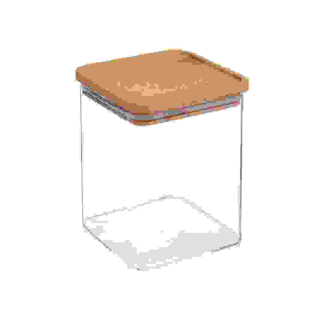 5Five Square Container W/Bamboo Lid (1 L)