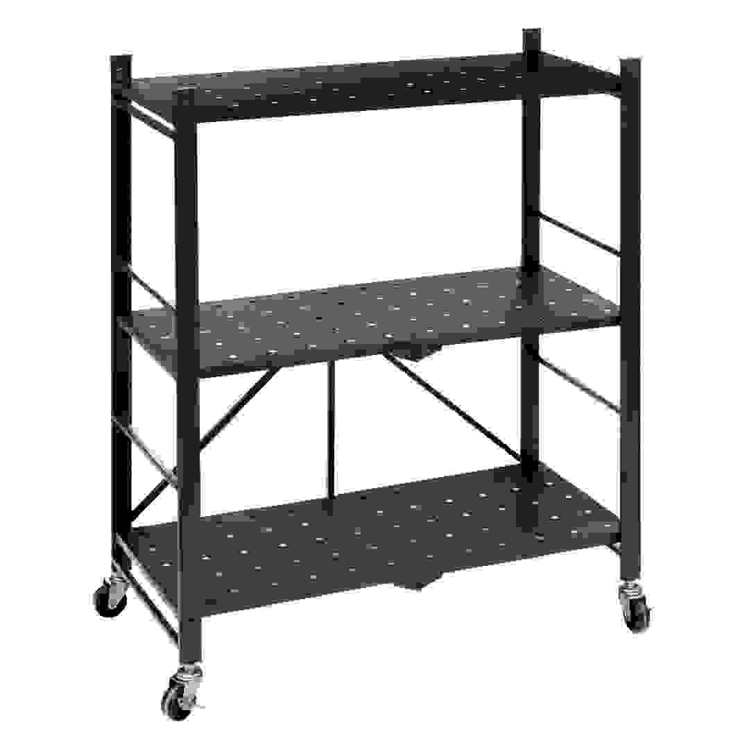 5Five 3-Level Folding Metal Shelf W/Wheels (70.6 x 35.8 x 92.5 cm)