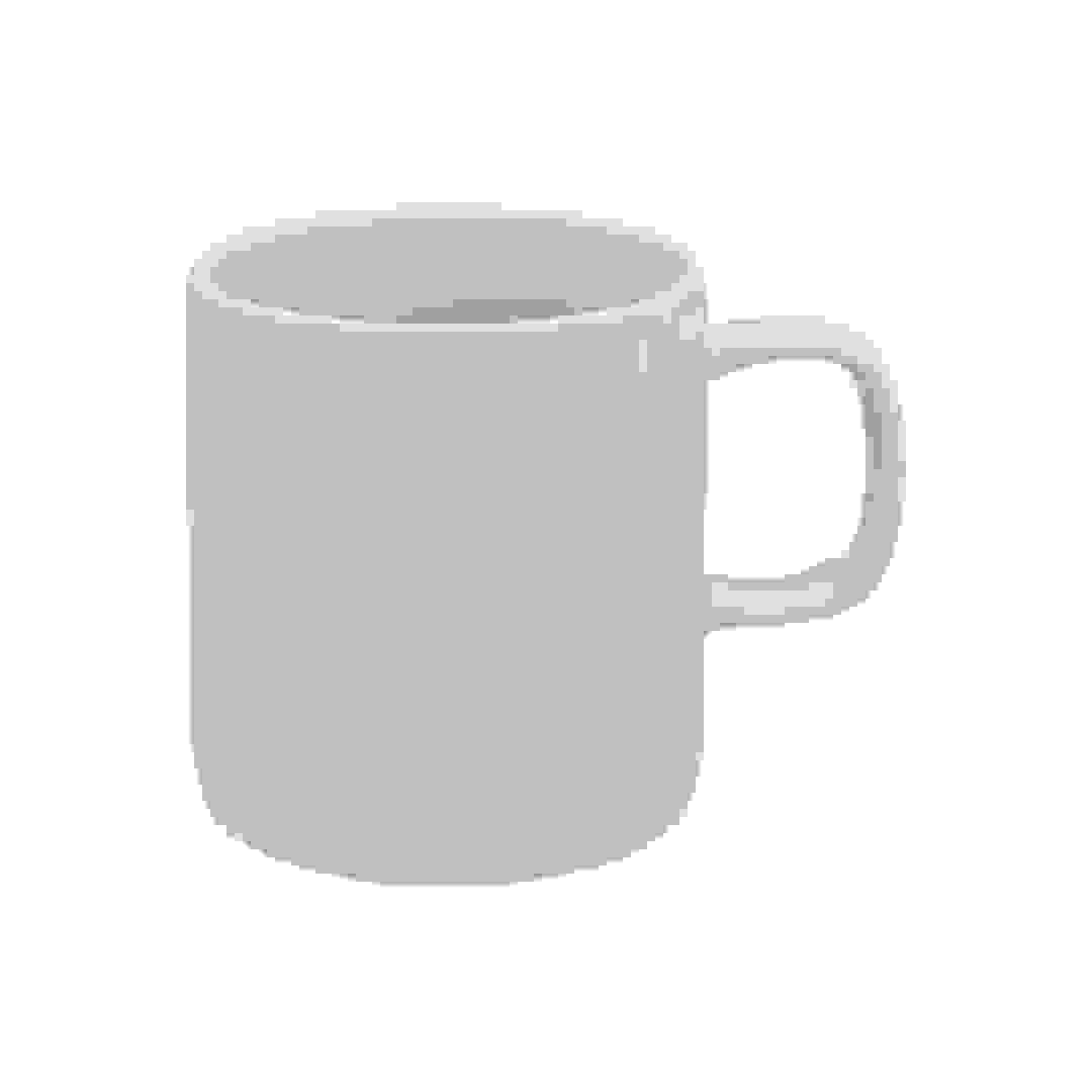 SG Ribbed Earthenware Mug (350 ml, White)