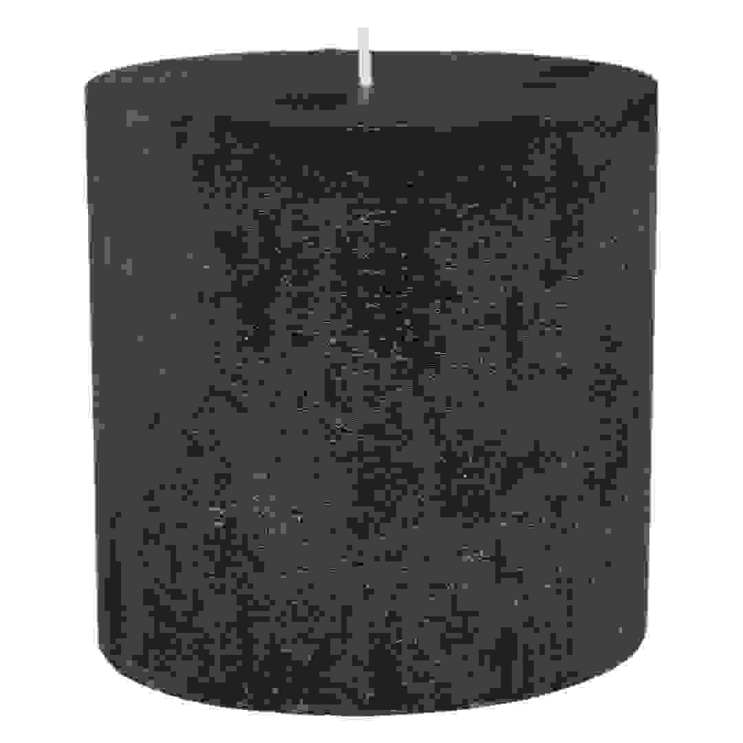 Comptoir de la Bougie Rustic Wax Pillar Candle (10 x 10 cm, Black)