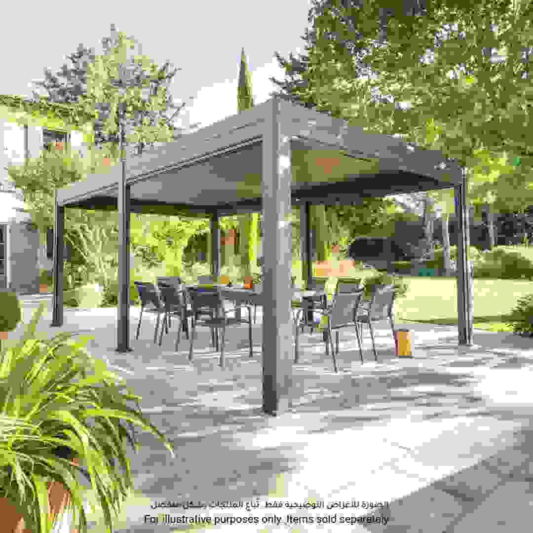 Evora Aluminum Gazebo Hespéride (5.9 x 3.6 m, Graphite)