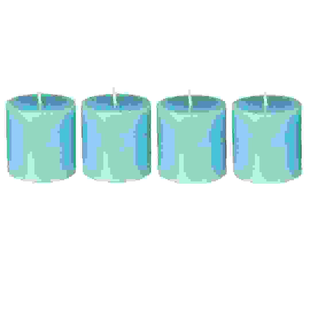 Comptoir de la Bougie Olia Rustic Wax Candle Set (4 Pc., Turquoise)