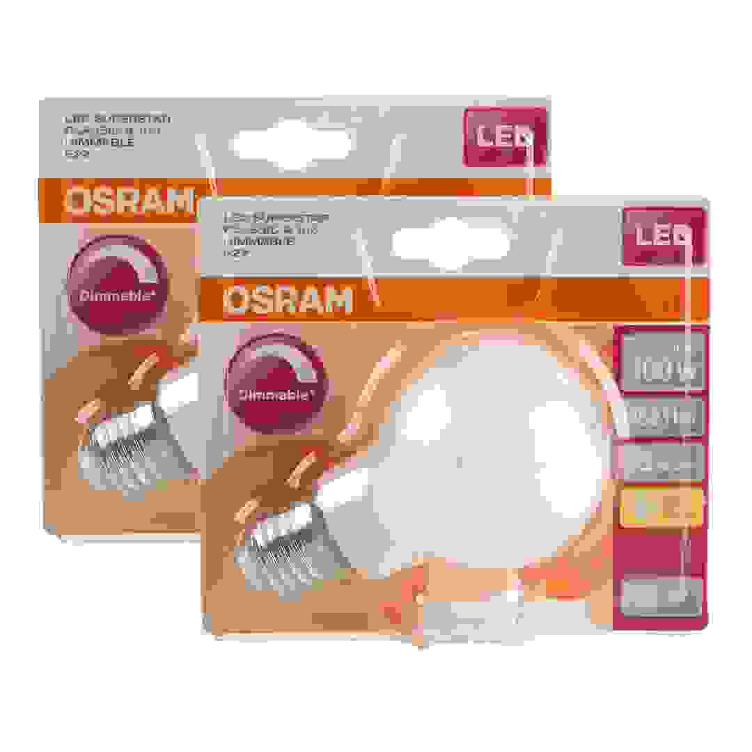 Osram Superstar Classic A E 27 LED Light Bulb Pack (12 W, Warm White, 2 Pc.)