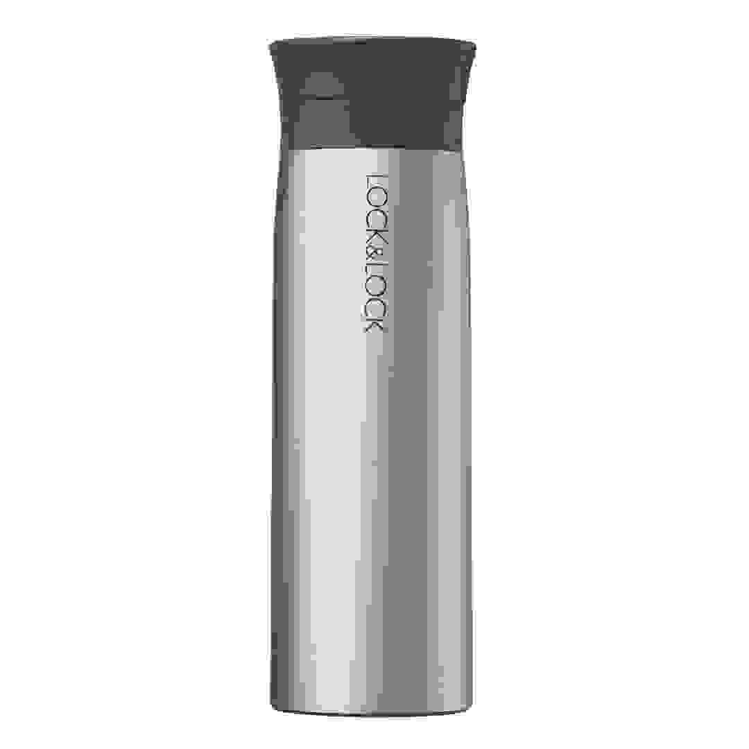 Lock & Lock Line Double-Walled Vacuum Tumbler (400 ml, Silver)