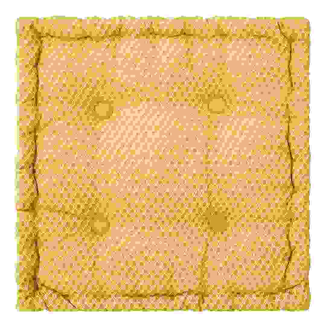 Atmosphera Square Floor Cushion (40 x 40 x 8 cm, Yellow)