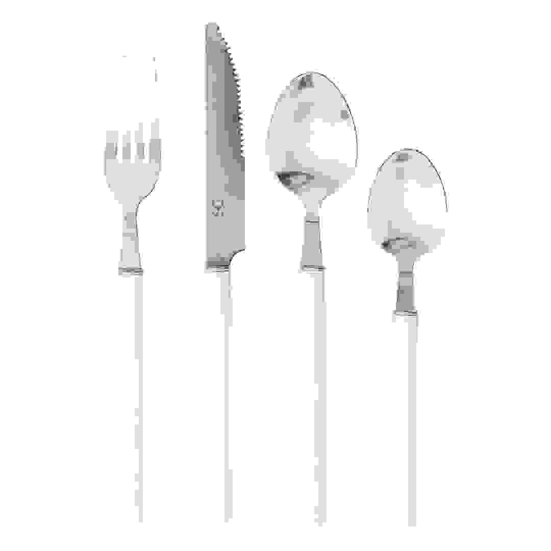 5Five Indonesie Stainless Steel Cutlery Set (24 Pc., White)