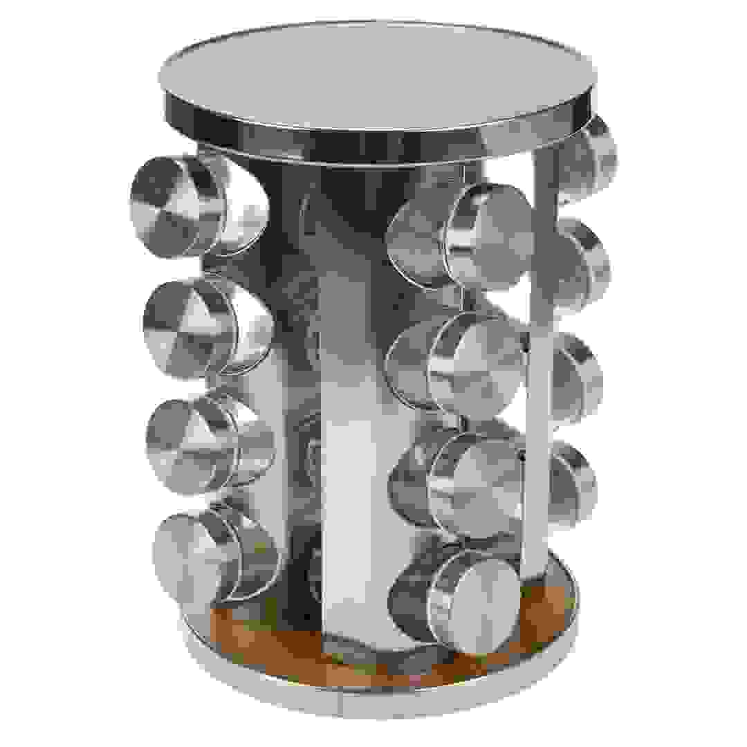 Orchid Glass Spice Jar Set W/Revolving Rack (16 Pc.)