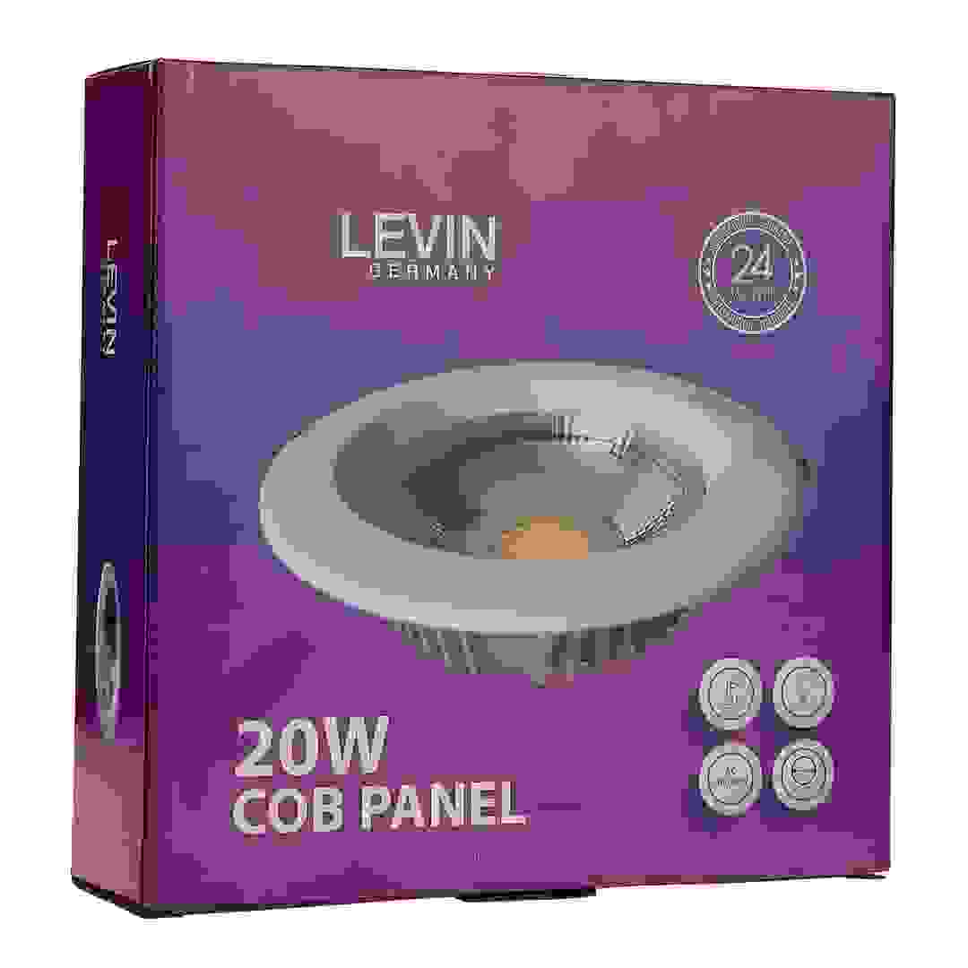 Levin LED Panel Light (200 mm, 20 W, Warm White)