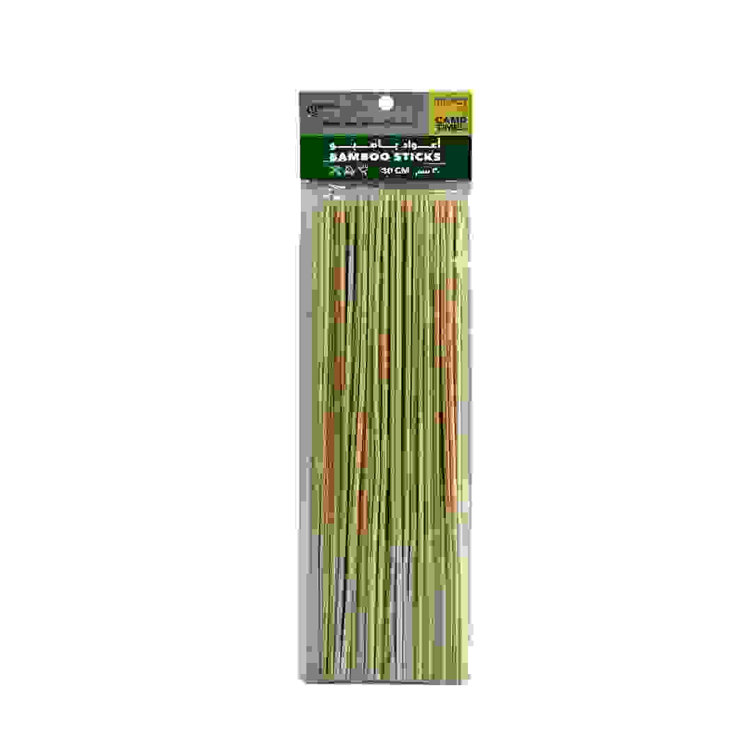 Camp Time Bamboo BBQ Sticks Pack (30 cm)