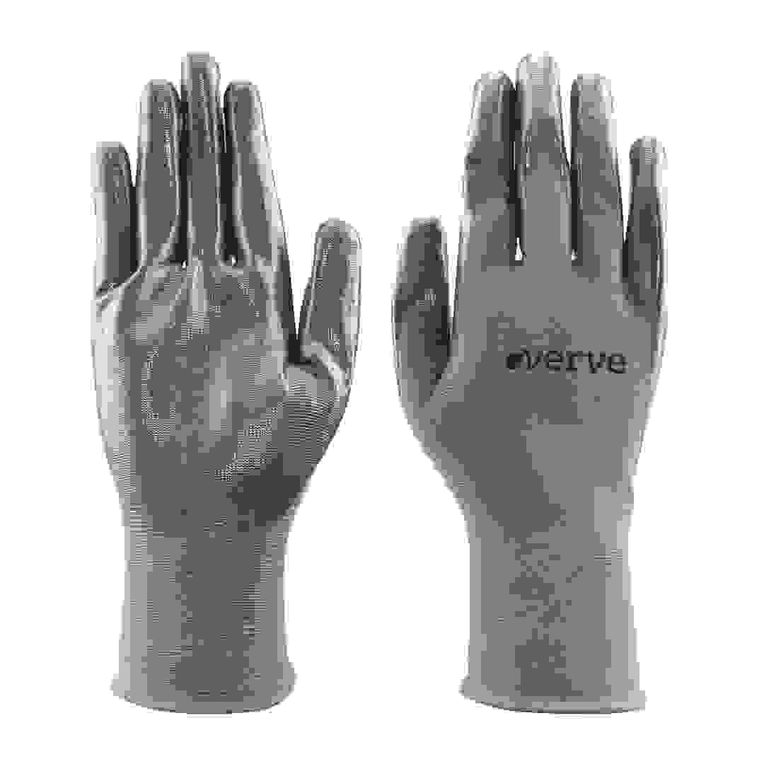 Verve Nitrile-Coated Nylon Gardening Gloves (Large, Olive)