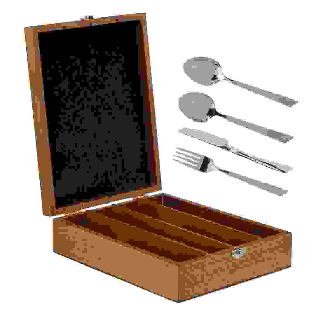 SG Stainless Steel Cutlery Set W/Storage (36 Pc., Silver)