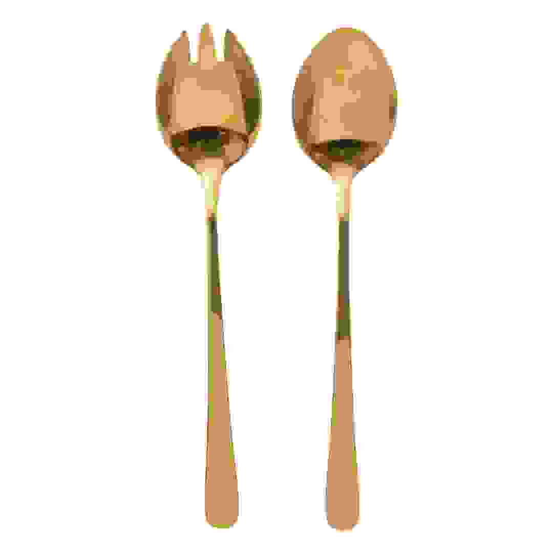 SG Stainless Steel Salad Cutlery (2 Pc., Gold)