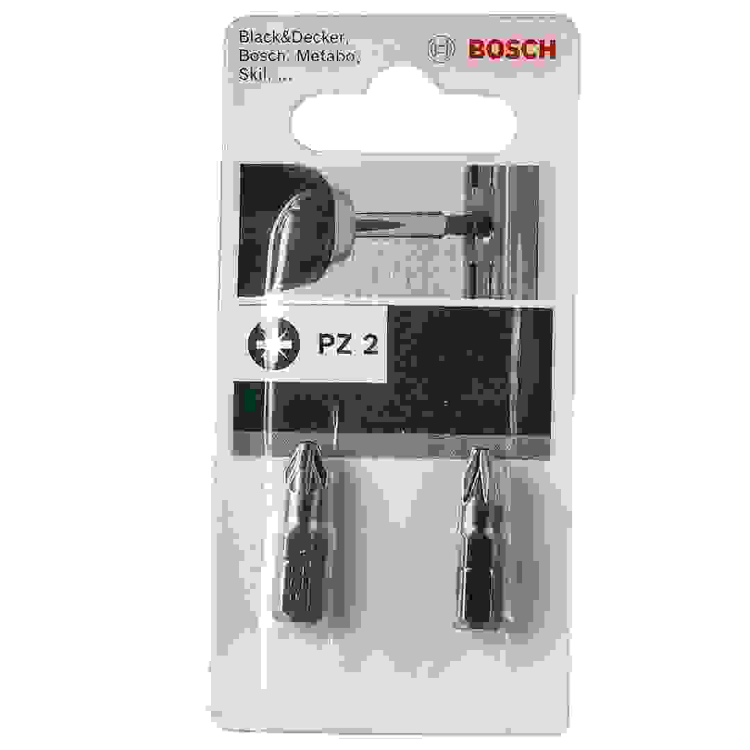 Bosch PZ2 Bit (Gray 25 mm, Pack of 2)