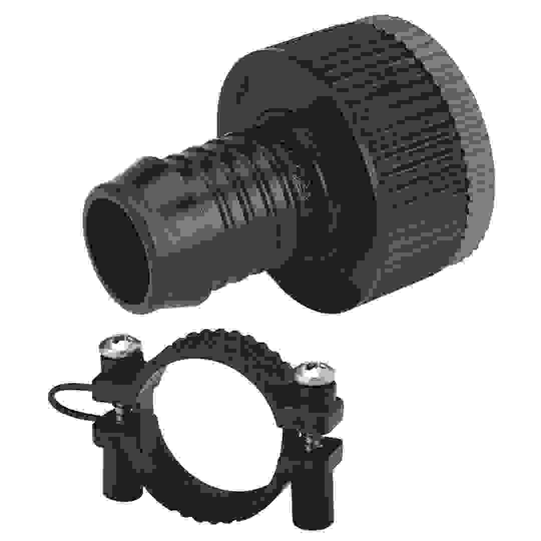 Tap Connector with Hose Clip