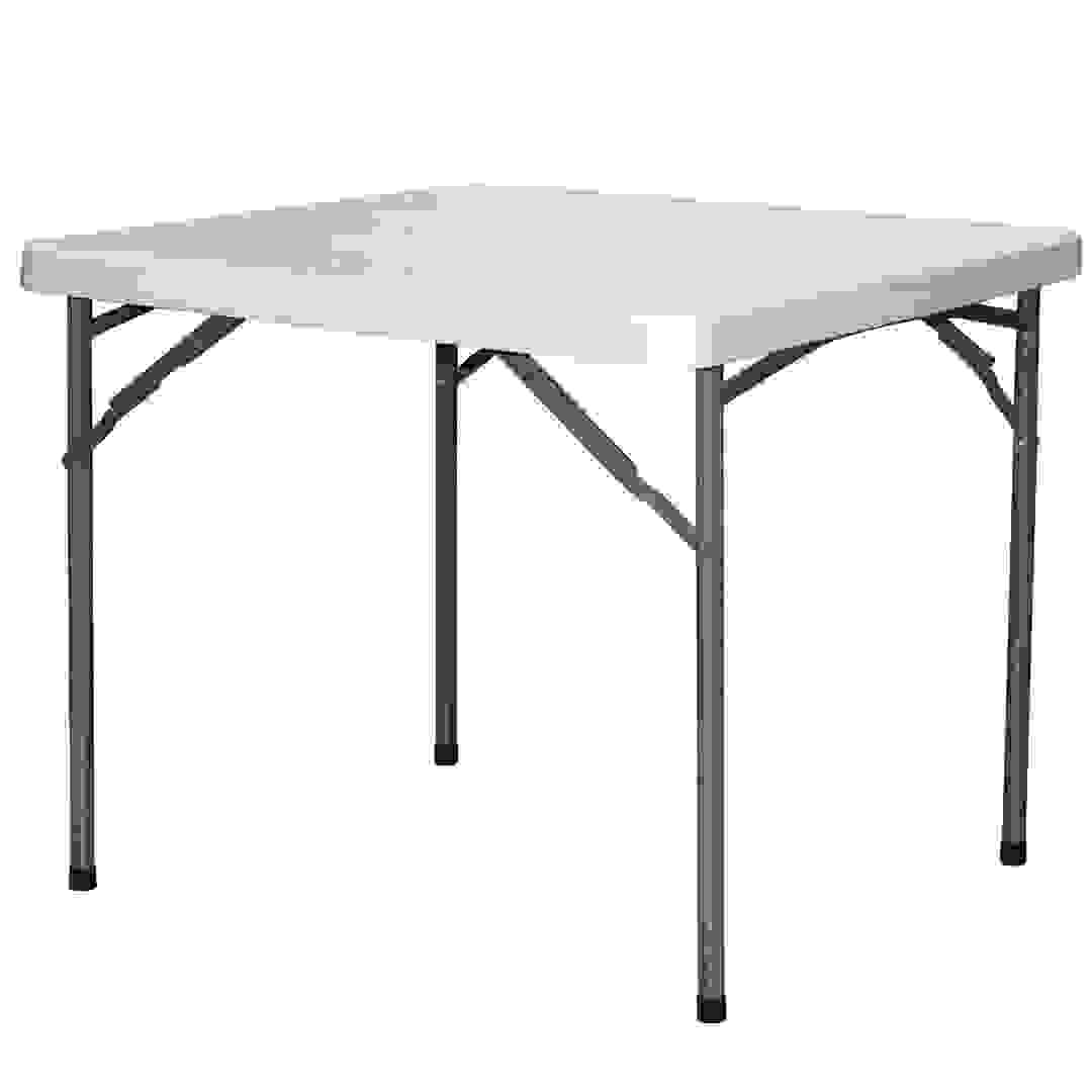 Cosmoplast Plastic Folding Square Table W/Metal Legs (88 x 88 cm)