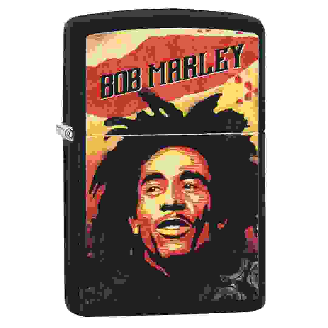 Zippo Bob Marley Illustrated Windproof Lighter, 49154 (Black Matte)