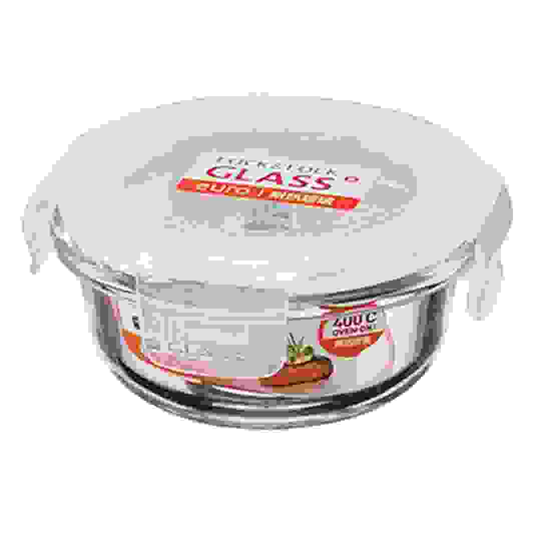 Lock & Lock Boroseal Round Glass Container (18 x 8.2 cm, Clear)