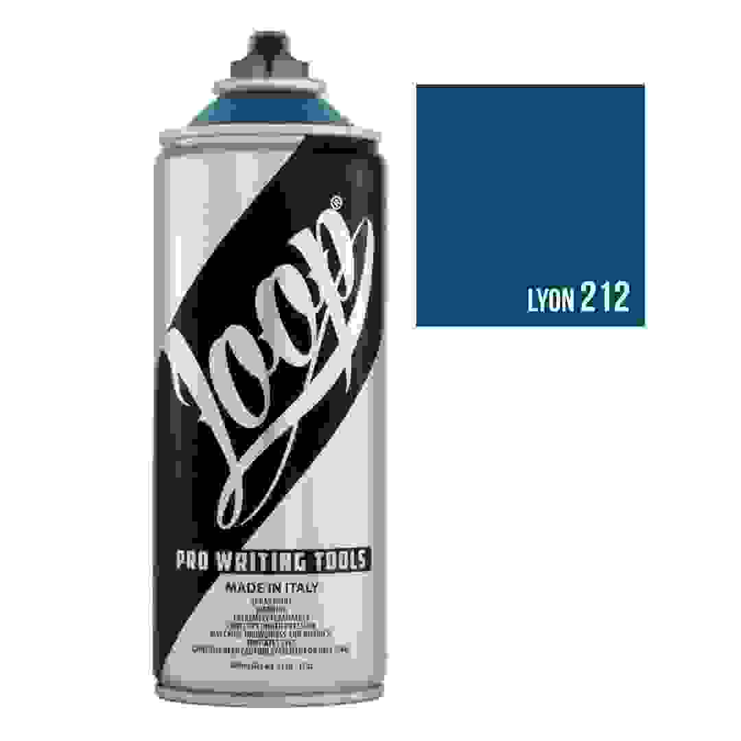 Loop Premium Artist Quick Dry Spray Paint, LP212 (400 ml, Lyon Blue)