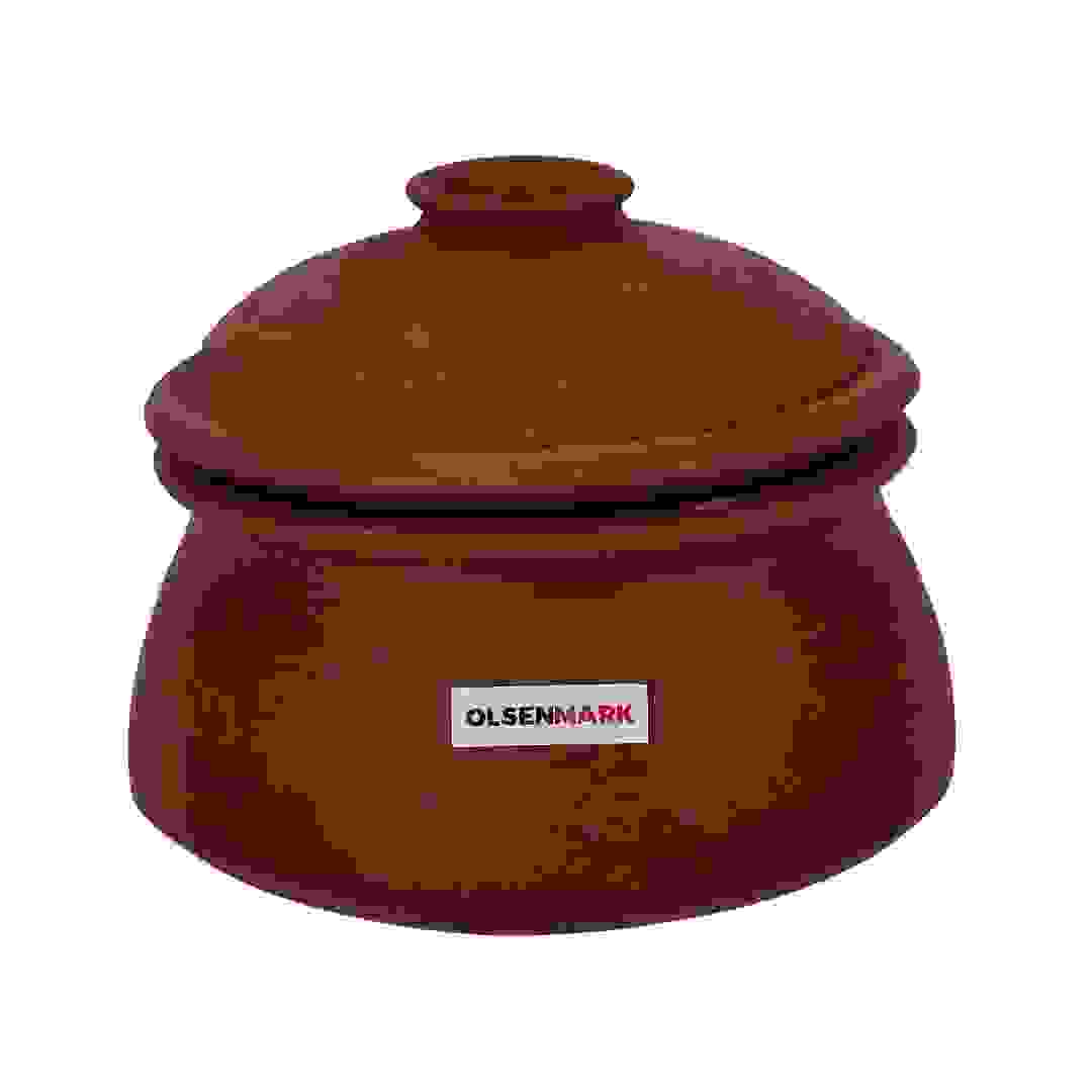 Olsenmark Traditional Cookware Clay Biryani Pot W/Lid, OMCP6008 (23 cm)