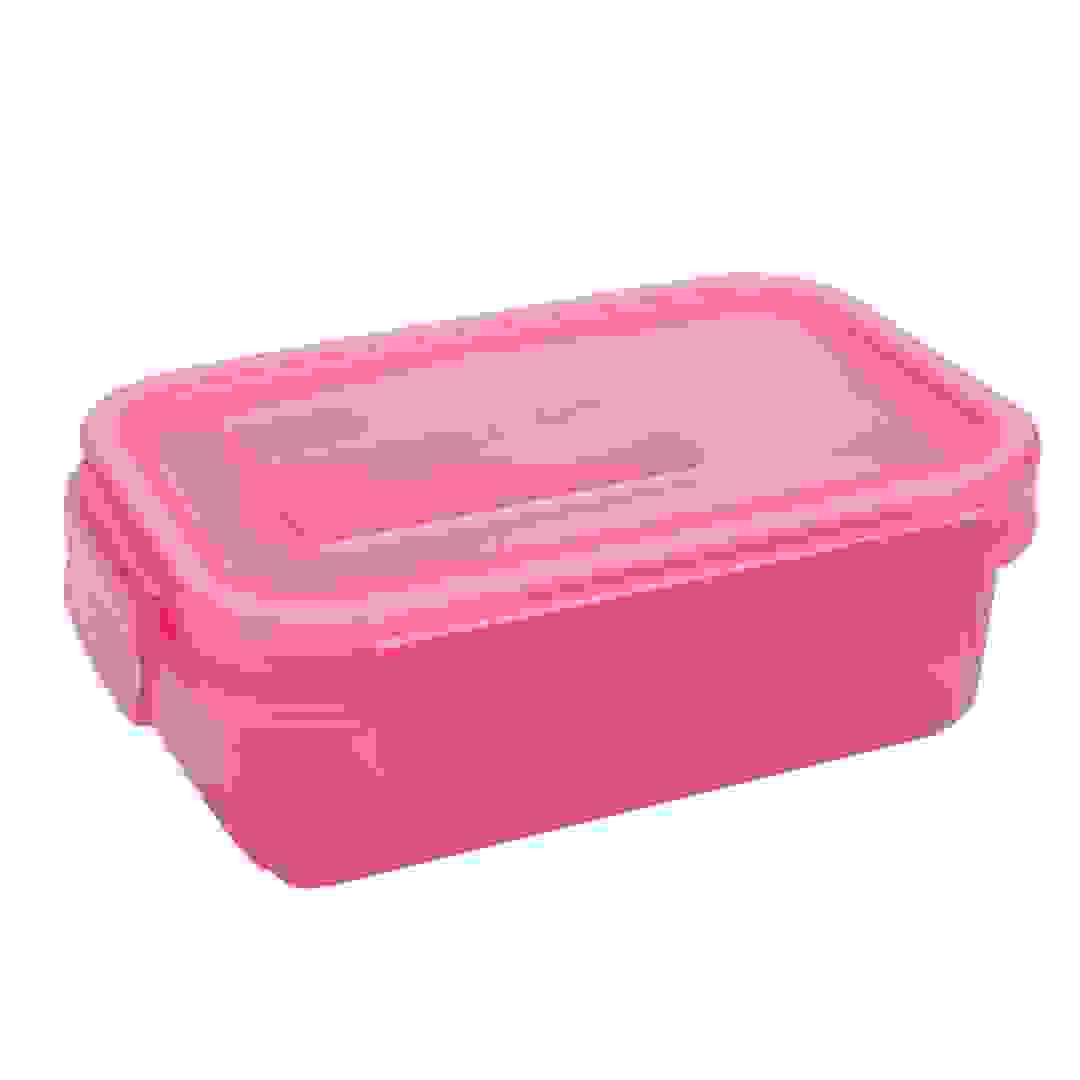 Addis Clip & Close Rectangular Lunch Box (450 ml, Pink)