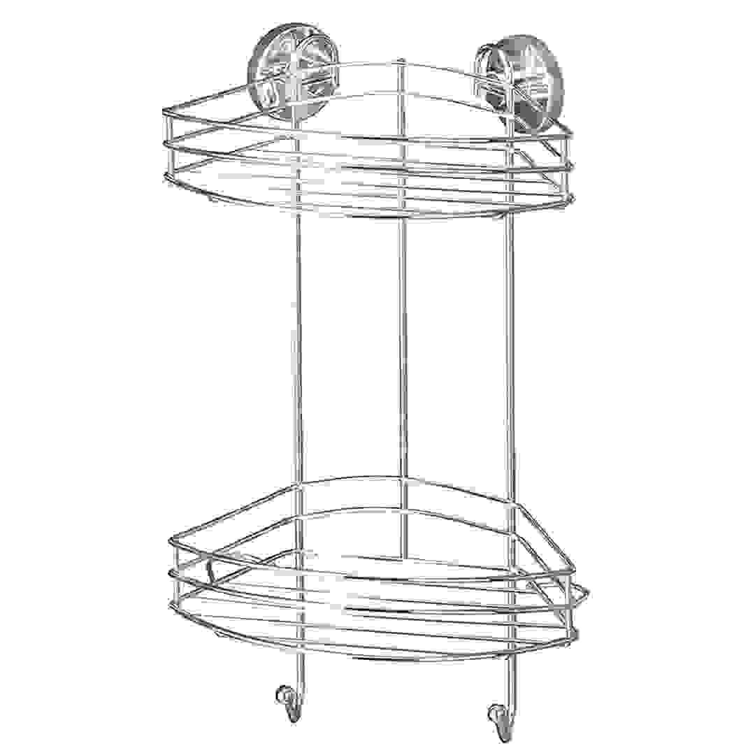 Wenko Vacuum-Loc 2-Tier Corner Rack (23 x 43 x 21 cm, Chrome)