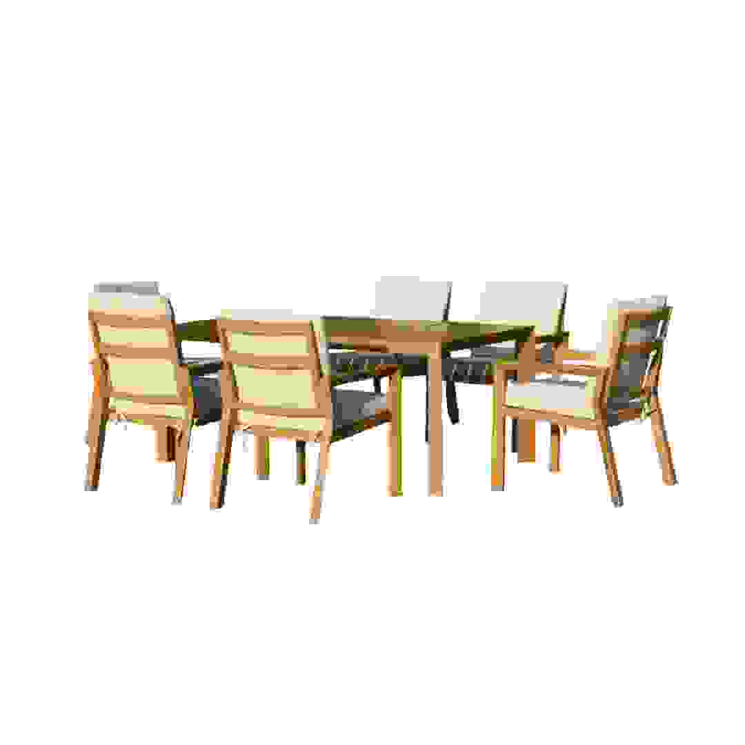 6-Seater Aluminum Dining Set W/Cushions Creative Living