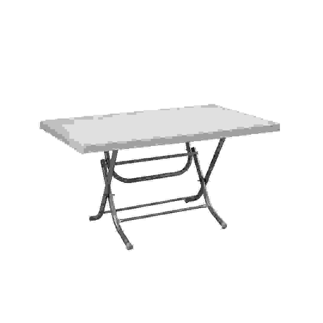 Pan Emirates Helvina Metal & Plastic Foldable Dining Table (140 x 80 x 74 cm)